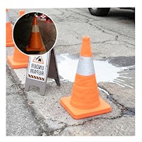 Indicador Vial Naranja para Senalizacion Preventiva 45 cm Y+Post It