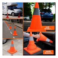 Indicador Portatil de Seguridad Color Naranja 45 cm para Exteriores
