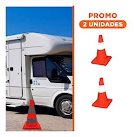 Pack2 Cono de Control Color Naranja 45 cm para Zonas de Transito