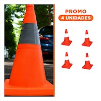 Pack4 Senalizador Preventivo Color Naranja 45 cm para Espacios Publicos Y+Regalo Sticker