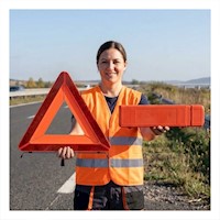 Senalizador de Seguridad Color Naranja para Prevencion Vial 40 cm Y+Post It