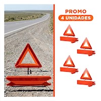 Pack4 Advertencia Preventiva Naranja 40 cm para Senalizacion Temporal Y+Regalo Sticker