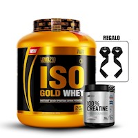 ISO GOLD WHEY 6.6lbs RICH CHOCOLATE + UNIVERSE NUTRITION 150GR + STRAPS