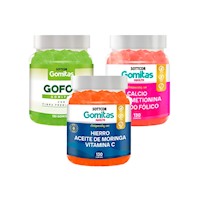 Pack De Gomitas Hierro + Calcio + Gofos Sottcor Adultos