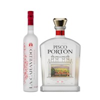 Combo Pisco La Caravedo Queb 750ml + Pisco Portón Queb 750ml