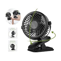 Mini Ventilador De Clip Recargable 360 Giratorio