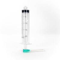 Jeringa Hipodérmica Estéril de 20 ML Aguja 21 G X 1 1/2" CAJA 100 UND