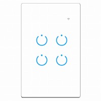 INTERRUPTOR INTELIGENTE UNIVERSAL WIFI LUZ SMART BLANCO ALEXA 4 BANDAS
