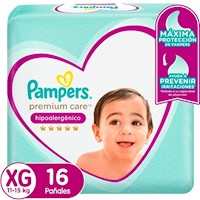 Pañales Pampers Premium Care XG 16 Und