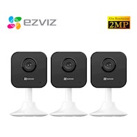 Ezviz Kit 3 Cámaras Seguridad H1C 1080P Visión108 Audio Bidireccional Alarma