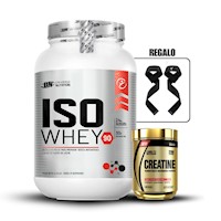Iso Whey 90 1.1 Kg Chocolate+Creatina Level Pro 250GrStraps