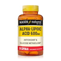 Ácido Alfa Lipoico 600 mg (30 Cápsulas) – Mason Natural