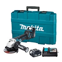 Esmeril Angular DGA518 5" 18V BL + 2 Bat + Maleta Makita