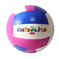 Pelota De Voley Chibolita Tricolor N5 Rosa