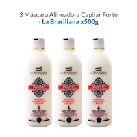 3 Máscara Alineadora Capilar Forte - La Brasiliana X500G