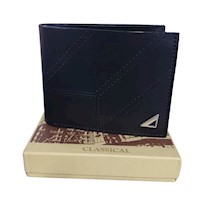 Billetera Cuero Pu Negro para Hombre