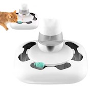 Juguete para Gatos Perros Base Plato Giratorio Dispensa Recarga Blanco