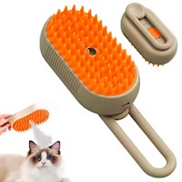 Cepillo Para Gatos y Perros con Vapor Recargable Plegable 12cm Marrón