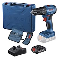 Taladro Percutor 1/2" 18V Brushless 1 Bat y Carg + Set 23 pzs Bosch GSB 185-LI