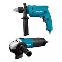 Makita MT Taladro Percutor 1/2” 500W + Esmeril 4 1/2” 540W