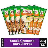 Snack Cremoso Perro Churu Pollo 6 sobres x 4 tubos