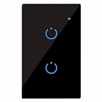 INTERRUPTOR INTELIGENTE UNIVERSAL WIFI LUZ SMART NEGRO ALEXA 2 BANDAS