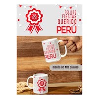Taza de Loza Diseño Fiestas Patrias 11oz 140