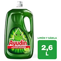 Lavavajillas Líquido Ayudín Limón y Sábila 2.6LTS