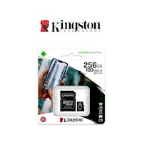 Tarjeta memoria MicroSD Kingston 256GB Canvas SelectPlus con Adaptador