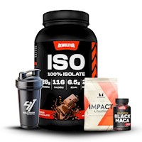 Iso 100% Whey 2.3Lb Chocolate+Creatina Myprotein 250Gr+Maca Negra Sport 120 Cap