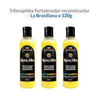 3 Keraphlex Fortalecedor Reconstructor - La Brasiliana X 120G
