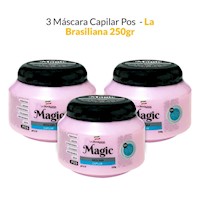 3 Máscara Capilar Pos - La Brasiliana 250Gr