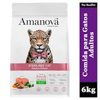 Comida para Gato Esterilizado Amanova Salmon Deluxe 6kg