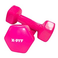 Mancuernas Plastificadas 4Kg Rosado
