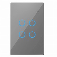 INTERRUPTOR INTELIGENTE UNIVERSAL WIFI LUZ SMART GRIS ALEXA 4 BANDAS