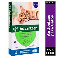 Pipeta Antipulgas Advantage Gatos de 4 a 8 kg 0.8ml