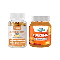 Ganoderma Plus 500Mg 100 Cap Dermo Sumak + Gomitas De Cúrcuma