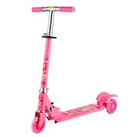 Scooter para Niños Rosado con Luces 3 Llantas Aluminio