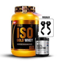 Iso Gold Whey 2.43Lbs Rich Chocolate+Universe Nutrition 150Gr+Straps