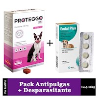 Antipulga Proteggo 1M para Perros de 4.5 - 10 kg + Endal