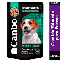 Comida Húmeda para Perro Cachorro Canbo Pavo 100gr