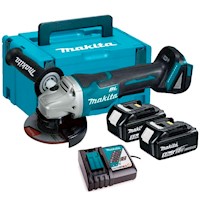 Amoladora Esmeril Makita 4 1/2” 18V BL DGA458RTJ 2 Bat 5.0Ah
