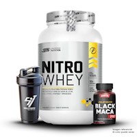 Pack Nitro Whey 1.1Kg Chocolate+Maca Negra Sport 120 Caps