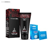 Titan Gel Clasico Lubricante + Preservativo Durex