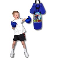Saco De Boxeo Infantil Azul 60 Cm