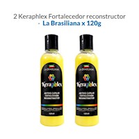 2 Keraphlex Fortalecedor Reconstructor - La Brasiliana X 120G