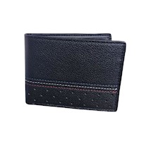Billetera Elegante De Cuero PU Negro para Hombre Estilo Moderno