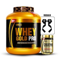 Whey Gold Pro 6.6Lb VainillaCreatina Level Pro 250GrStraps