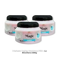 Sellador Capilar Vitamínico Pro - La Brasiliana 500G 3 Unid