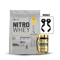 Nitro Whey 5 Kg Vainilla+Creatina Level Pro 250GrStraps